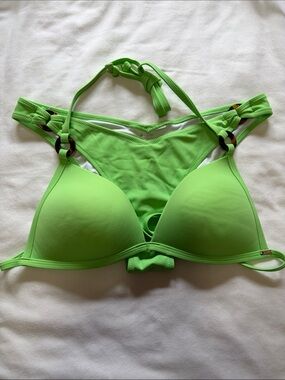 PINK Victoria's Secret Neon Lime Green Push-Up Bikini Top